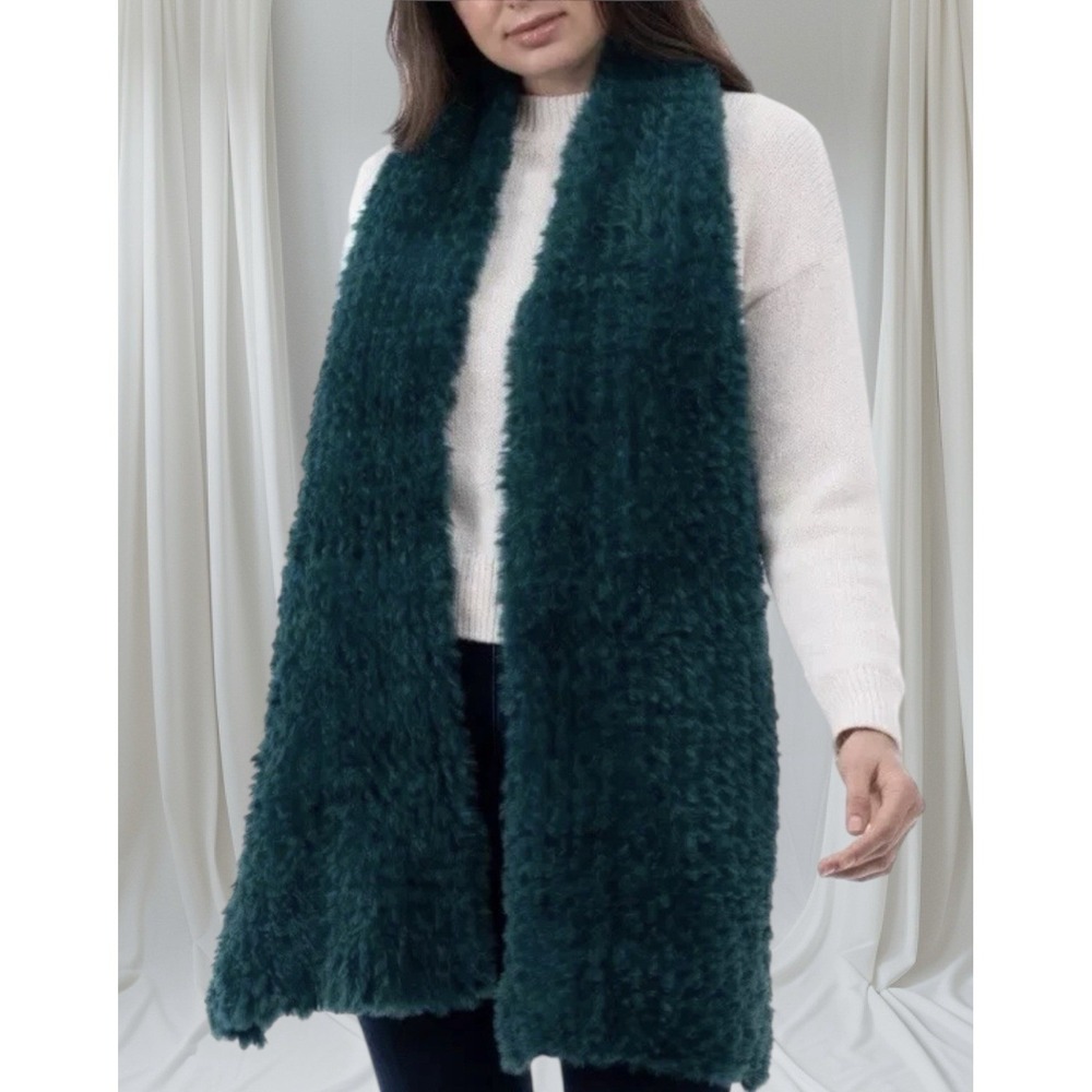 I.N.C. International Concepts Women's Faux-Fur Scarf in Green, ONE SIZE